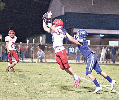 Action from the Stroud vs. Prague football game