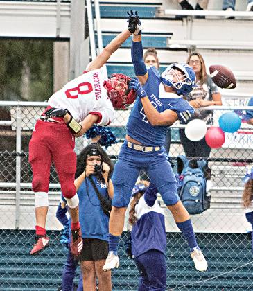 Action from the Stroud vs. Prague football game