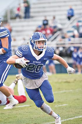 Action from the Stroud vs. Prague football game