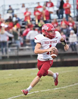 Action from the Stroud vs. Prague football game