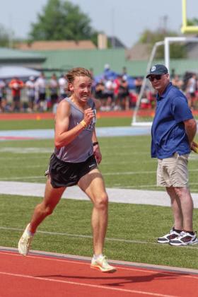 Meeker’s Riley, the 3200-meter state champion in Class 2A. Photo/Mario Holland