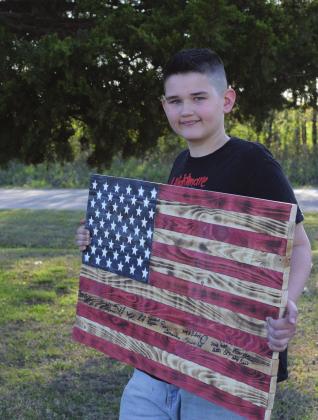 Hand-made flag donation