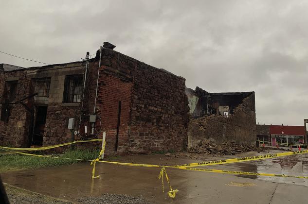 The fire scene Tuesday morning. Photo/Baylee Blancarte