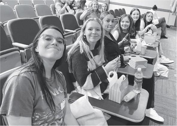 A group of Chandler students attends “Invest in Girls” at the University of Central Oklahoma. Pictured are Ally Baxter, Lilly Stewart, Charity Ward, Harley Cargil, Jade Glasgow and Delanie McKinney.