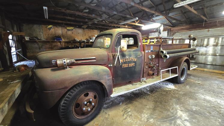 The old 48 engine sits in a garage before starting its facelife at Francis Tuttle. Photo/Todd Beesley