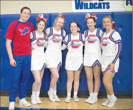 Below right, are the Lion cheerleaders during the First United Bank Classic at Bethel. Photo/Brian Blansett.