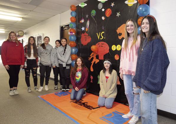 As part of its Homecoming tradition, Meeker High School held its Decko- rate the Halls competition this week. Each of the classes had a wall assigned and decorated it according to the theme of Homecoming, We GotThe Beat. The walls were judged by iconic local celebrities and winners will be announced during the Homecoming game on Friday. The coronation will be at 6 p.m., followed by the Meeker and Wellston boys game at 6:30 p.m. The girls game will follow. Photos/Brian Blansett
