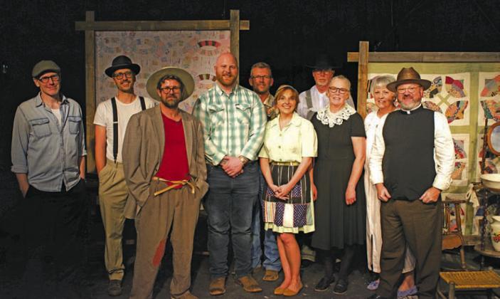 The cast and musicians of “Black Sunday.” Writer Ben Myers is on the far left. Photo/ Emily Kalka