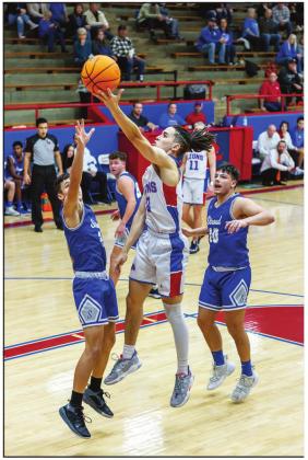 66 Conference basketball action