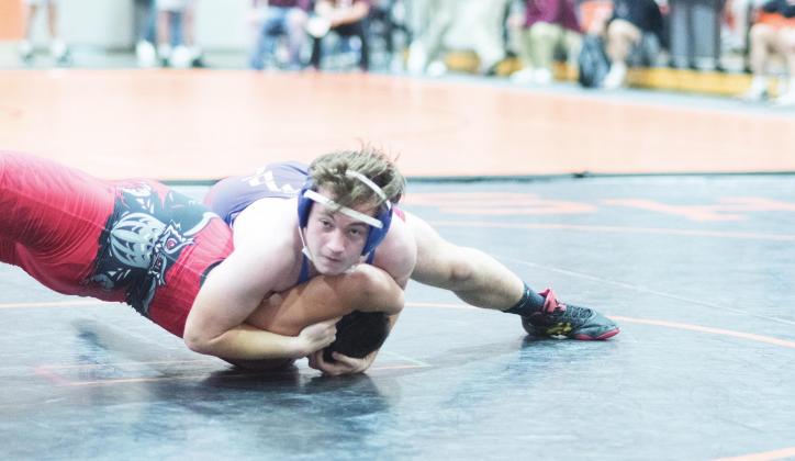 Wrestling at Cushing meet