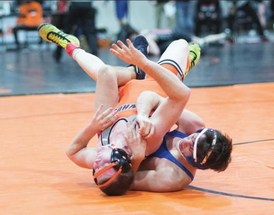 Wrestling at Cushing meet