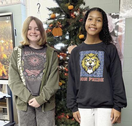 Above, Sophie Reedy, left, and Aubri Murray. Below, from left, are From left to right are Ava Ericksen, Violet Williams, Emma Mooy and Maddox Andis. Photo/ Pam Anderson