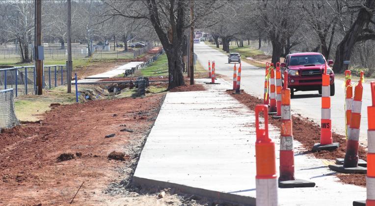 The new sidewalk on Park Road in Chandler. Photo/Brian Blansett