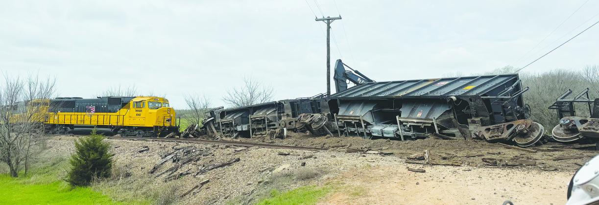The scene of the derailment east of Davenport. Photo provided by Emergnecy Management.