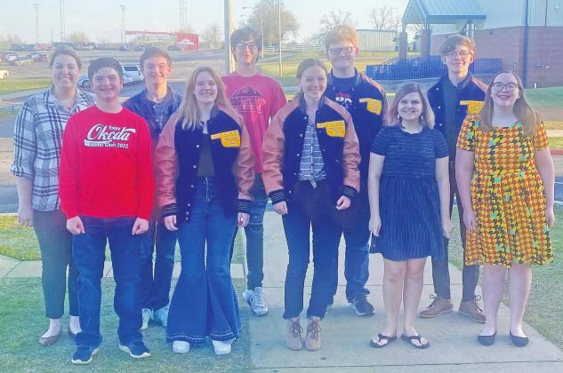 From left, back row: Laura Keefover, Ian Radcliffe, Eli Smithey, Colton Burbach, Trever Spruill. Front row: Weston Mille, Grace Myers, Shayla Peery, Madelyn Ledford, Elizabeth Myers. Photo provided