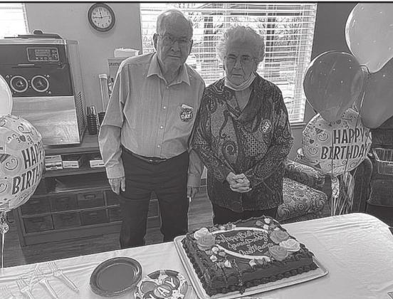 Brother and sister residents James Green and Margie Green Testerman celebrated their birthdays at Prairie Pointe last week.