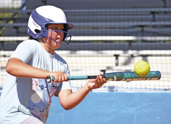 Gabby Murfin from Davenport shows a strong performance on the mound in the win against Stroud