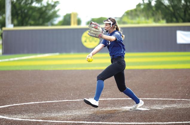 Another strong pitching game from Carlee Williams, securing the win against Bristow. Photos/Beth Youn