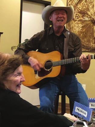 Thelma Mauldin enjoys the Bret Graham concert.