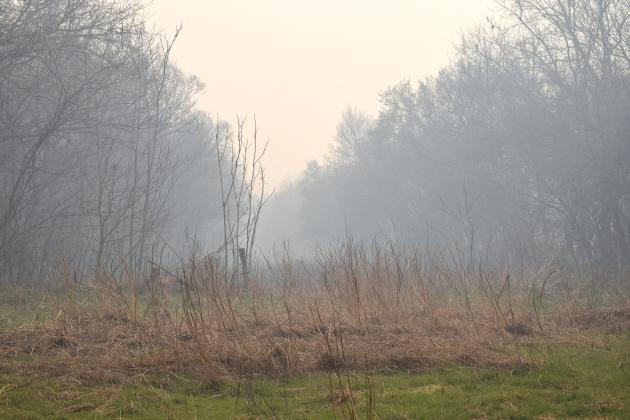 Smoke rolls over a field near south Highway 18 and 920 Road on Friday. It was one of many fires to take place in Lincoln County during one of the worst fire days in the state’s history. Photo/Emily Kalka