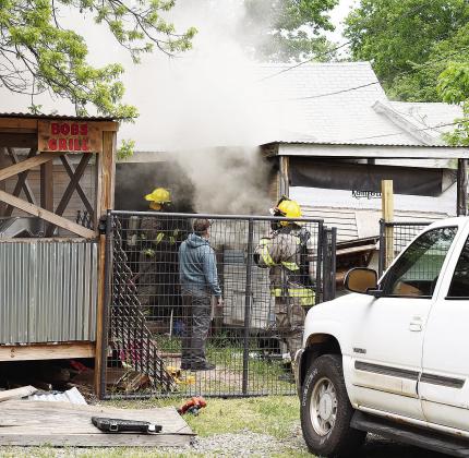 Chandler firefighters put out a fire that broke out in a residence on E. 7th Street Monday. No injuries were reported. Photo/Brian Blansett