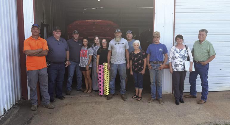The top photo is Koko Knoll, a homestead in Fallis. In the middle is Fallis Rock. On the bottom are County workers and Fallis residents at the special meeting to elect a Board of Trustees and appoint a mayor. Photos/Andrew Frazier