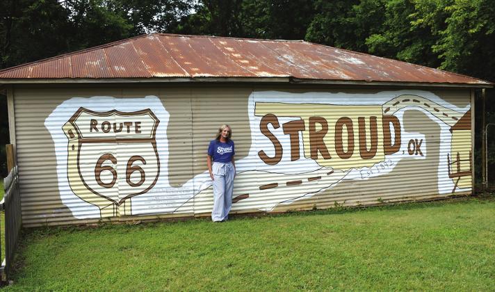 The full mural designed and painted by Stroud art students. Photo/Emily Kalka