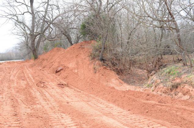 Work along the right of way between Highway 18 and Bell Cow Creek. Photo/Brian Blansett
