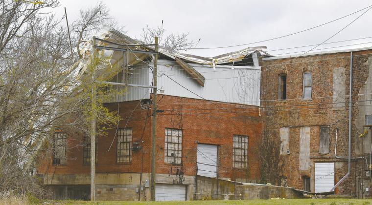 Damage to the St. Cloud Hotel. Photo/Emily Kalka