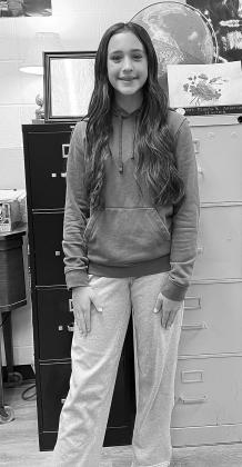 Pictured is the winner of the 7th and 8th Grade Card Contest, Addilyn Miller. Photo/ Pam Anderson