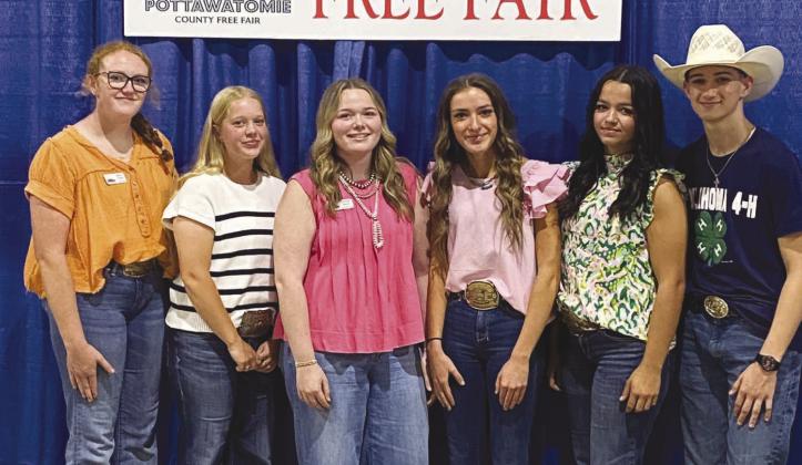 Newly elected members of the 2026 Pott Co Free Fair Jr Board announced (L-R) Grace Loman-Bethel FFA, Quinn Carpenter-Bethel FFA, Piper Reece-NRC FFA, Madalyn Taron-Bethel FFA, Makenzie Sullivan-Bethel FFA, Mason Luka-Dale 4-H.