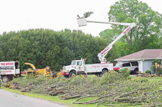 Damage from the wind storm