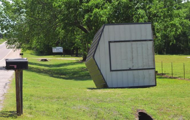 Damage from the wind storm