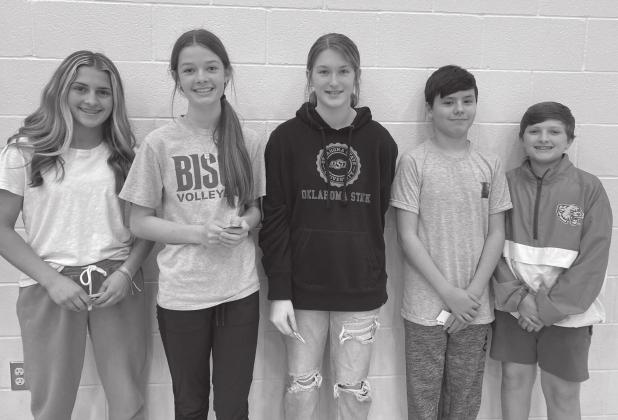 North Rock Creek students of the month