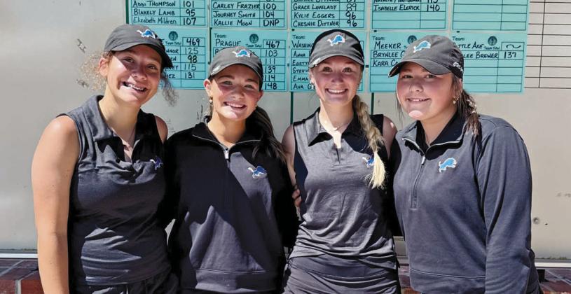 Chandler girls golf team: from left: Journey Smith, Rhianne Dawley, Carley Frazier and Logan Allen.