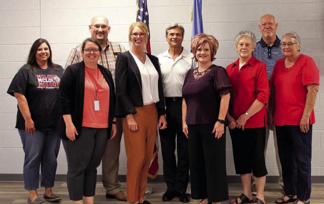 Front row: Kathy Buzzard, Audrey Johnson, Rhonda Hockenbury, Angie Drew, Judy Sell, Ruth Walker. Back Row: Andrew Winters, Gerald Reust, David Hagans