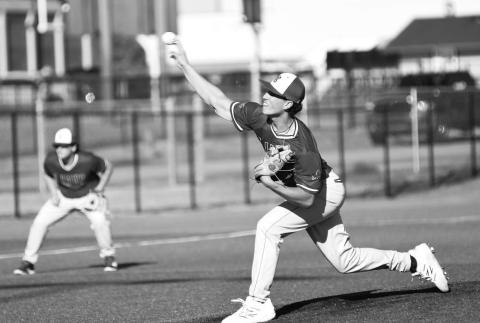 Bryson Taylor delivers a pitch to the plate during Chandler’s 7-0 win over Prague Monday. Photo/Brian Blansett