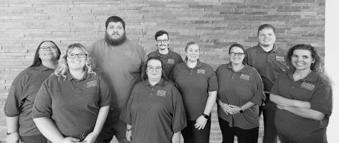 Pictured from left to right are Katie Terry, Iris Harris, Alan Cole, Shawn-elyn Corter, Joshua Taylor, Carrie Cooper, Vikki Lamar, Houston Byford and Tegan Kirby. Photo/ Lincoln County E911 Center