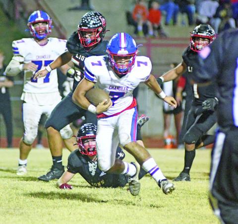 Stefaun Mackey had the visual metaphor for the game Thursday, as he left tacklers in his wake during a 20-yard gain. Photo/Brian Blansett