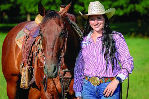 Rylee Moore of Chandler, who will compete at the International Finals Youth Rodeo in Shawnee. Photo/Evan Kennemer