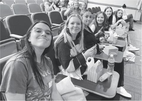 A group of Chandler students attends “Invest in Girls” at the University of Central Oklahoma. Pictured are Ally Baxter, Lilly Stewart, Charity Ward, Harley Cargil, Jade Glasgow and Delanie McKinney.