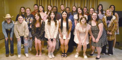 Front Row: Shelby Knight,Aleah McLain, Makenna Miller, Macaela Marcus, Macie Davis, Madelyn Ledford, Elizabeth Myers; Middle Row: Lauren Dollarhite, Emilia Phipps, Alexander Chatman, Tiffany Thompson, Lillian Sams, Kaylee Choate, Macee Miller Back Row: Jordyn Wayland, Alexis Juel, Brynn Lewis, Hadlee Massengale, Payton Goeller, Jaylee Ventris, Cali Hilgenfeld, Halle Murray Photo/Hannah Smith