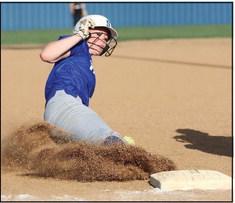 Stroud’s Charley Coleman slides into third ahead of the ball during action last week. Photo/Mario Holland