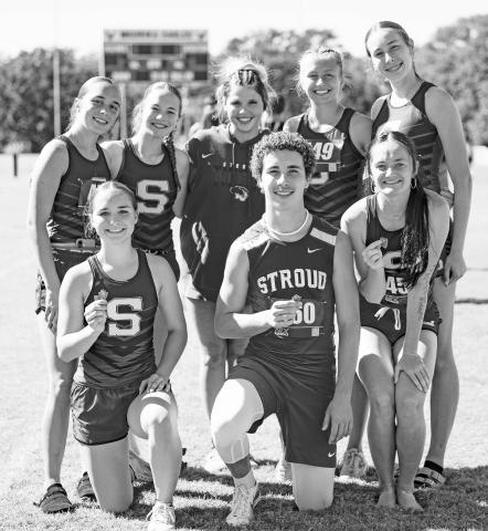 Stroud’s state qualifiers: from left, back row, Brailyn Dervin, Javira Tilton, Mia Orr, Jaelynn Ashpaugh, Sophie Young, front row,Laney Manion, Aiden Young, Jordyn Neeley. Photo/Beth Young