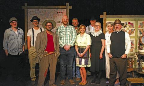 The cast and musicians of “Black Sunday.” Writer Ben Myers is on the far left. Photo/ Emily Kalka