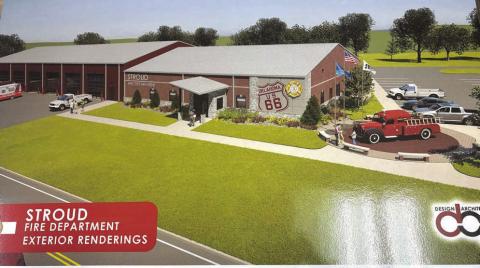 A rendering of what the future Stroud Fire Station could look like. Photo/Jordy n Charkowski