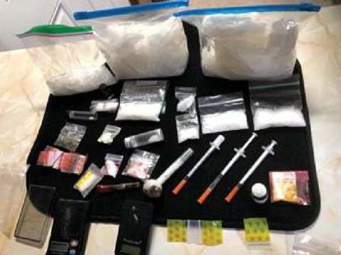 Pictured above are the materials found in the vehicle. Photo/submitted.