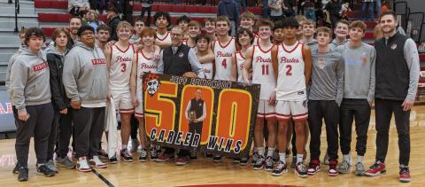 Dale head coach Jeff Edmonson recorded the 500th win of his career last week with an 89-45 victory over Bethel. The three-time defending state champions are 18-2 and ranked No. 1 in Class 2A. Photo/Rick Hester