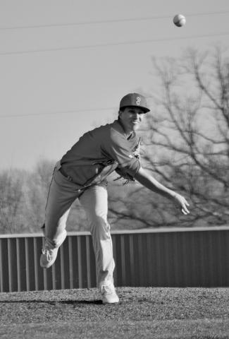 Chandler pitcher Bryson Taylor sends one to the plate against Henryetta. Photo/Shelley Haley