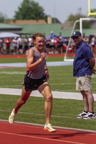 Meeker’s Riley, the 3200-meter state champion in Class 2A. Photo/Mario Holland